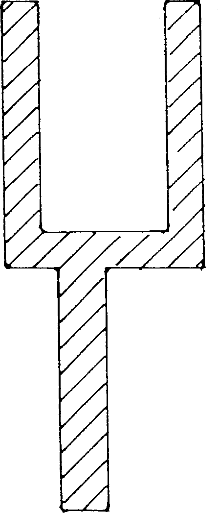 Method for producing modified half-hollw section of pure copper