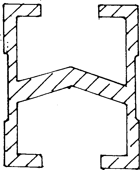 Method for producing modified half-hollw section of pure copper