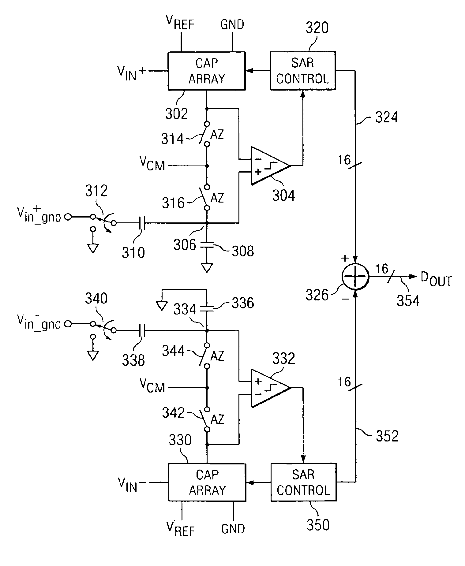 Capacitor calibration in SAR converter