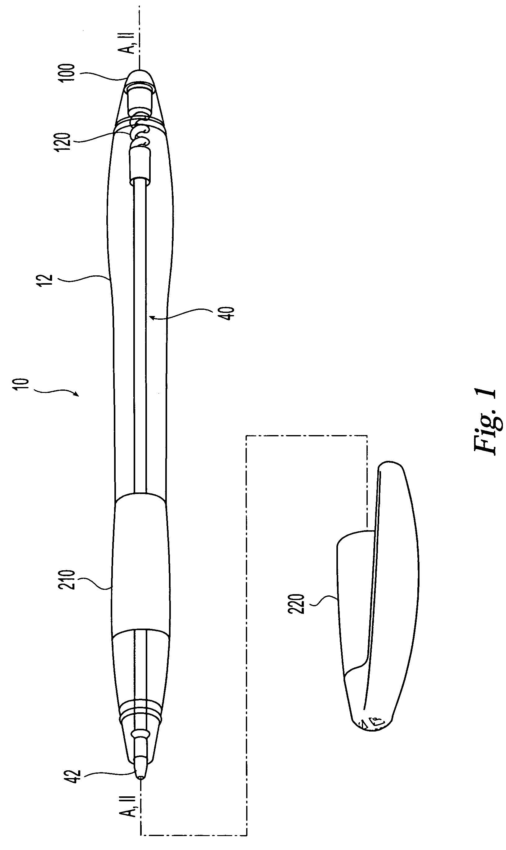 Writing instrument with cushioning element