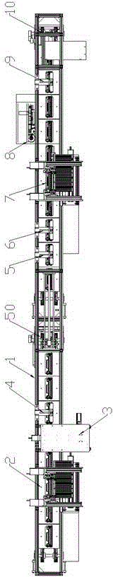 Automatic pasting production line for scrapers, sponges and felts