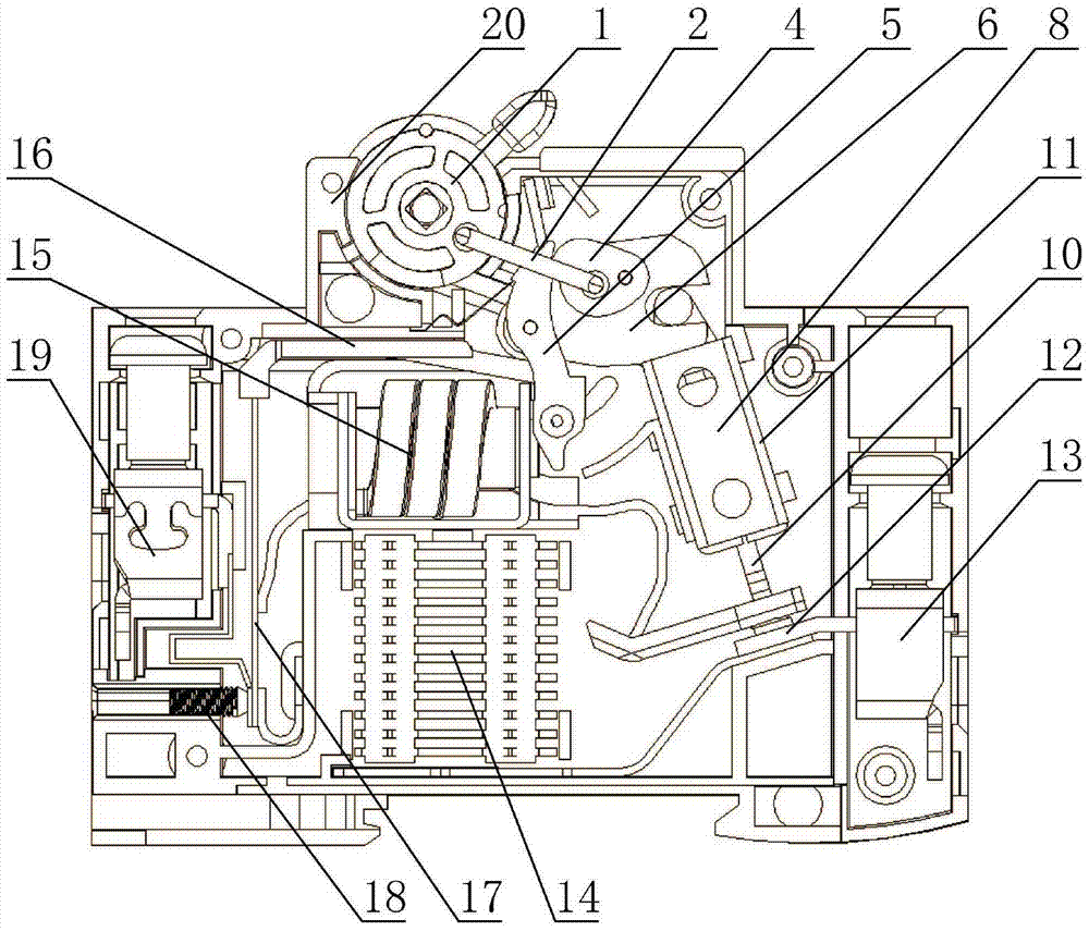 Contact direct-acting molded case circuit breaker