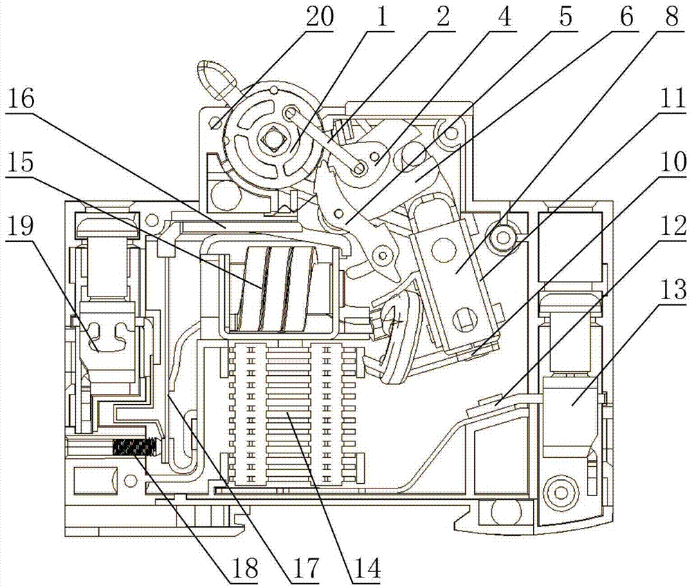 Contact direct-acting molded case circuit breaker