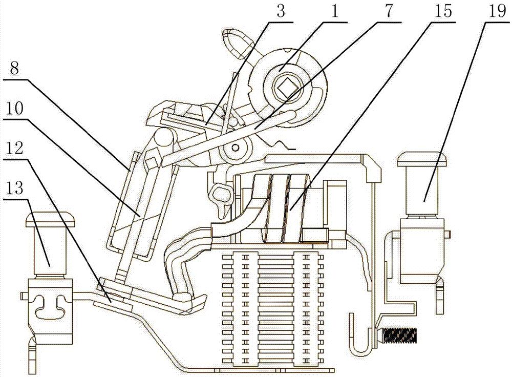 Contact direct-acting molded case circuit breaker