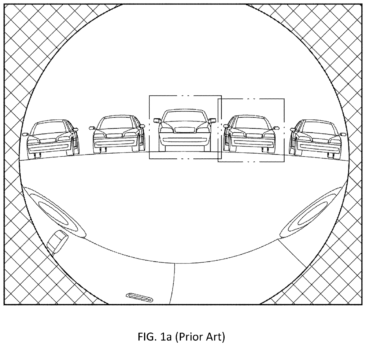 Vehicle lane marking and other object detection using side fisheye cameras and three-fold de-warping