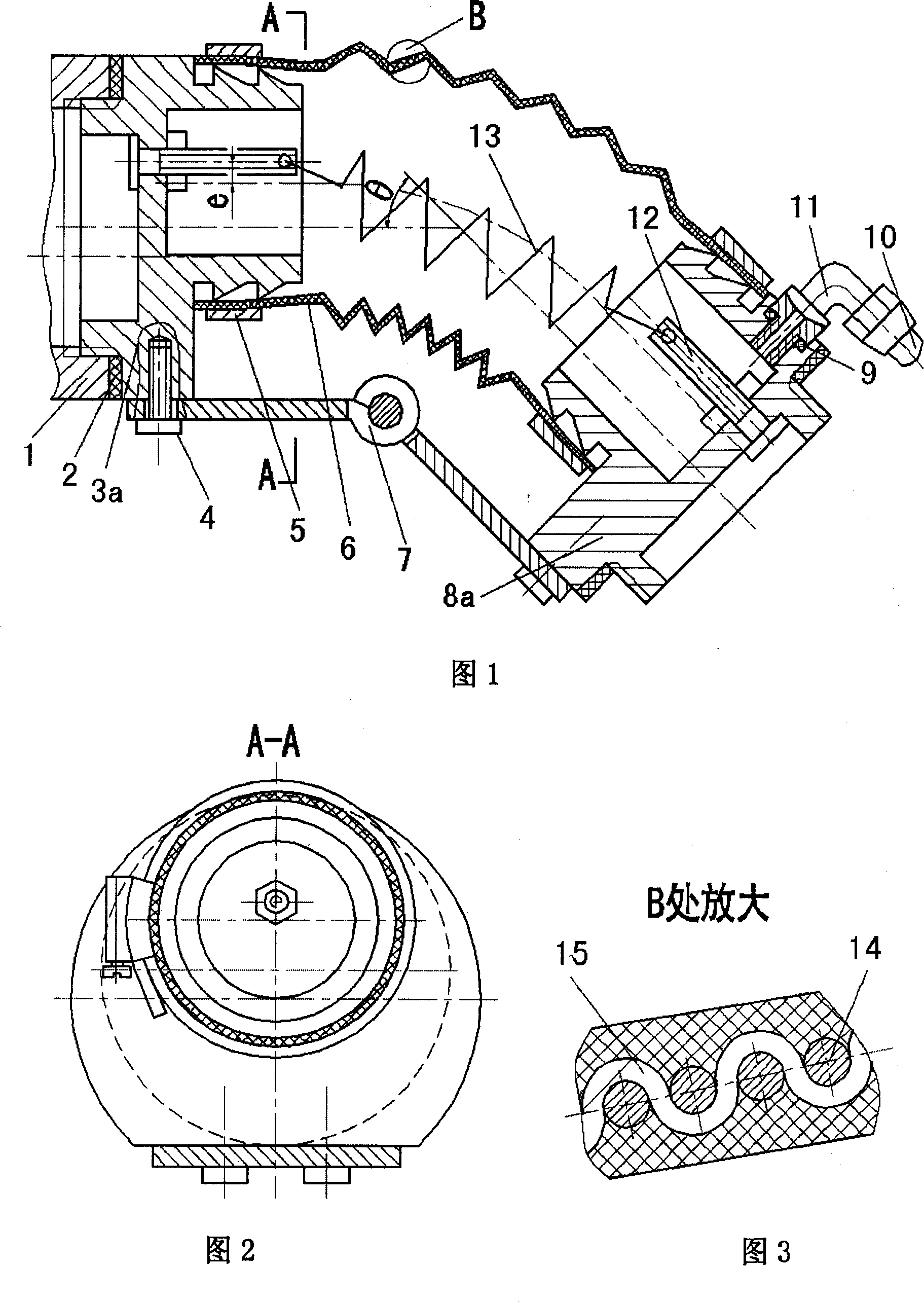 Fluid driven, single-freedom and flexible bending joint