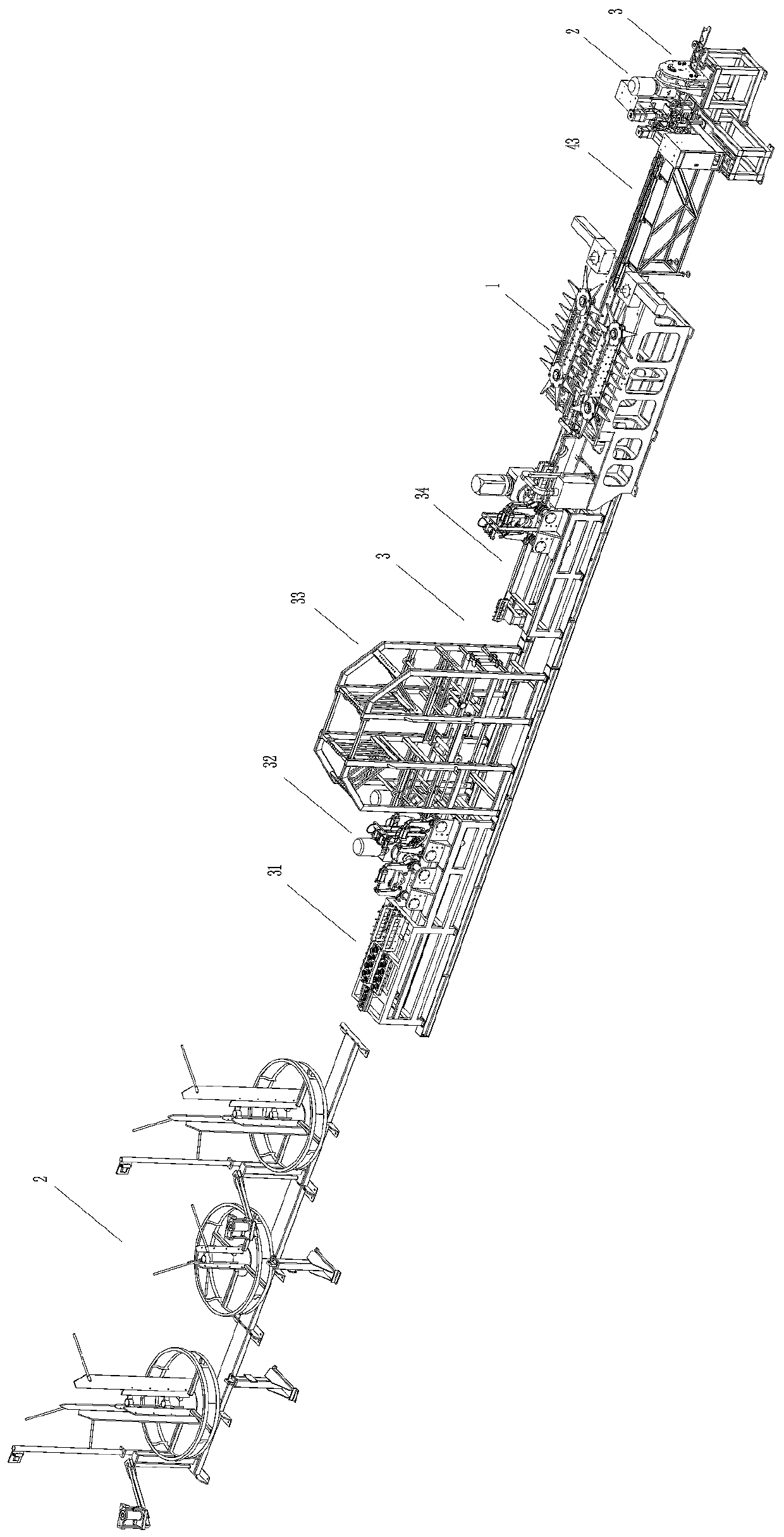 Plane truss production line