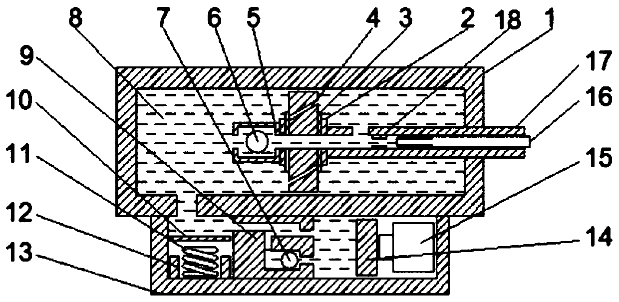 Shock absorber with displaced and inversed straight structure