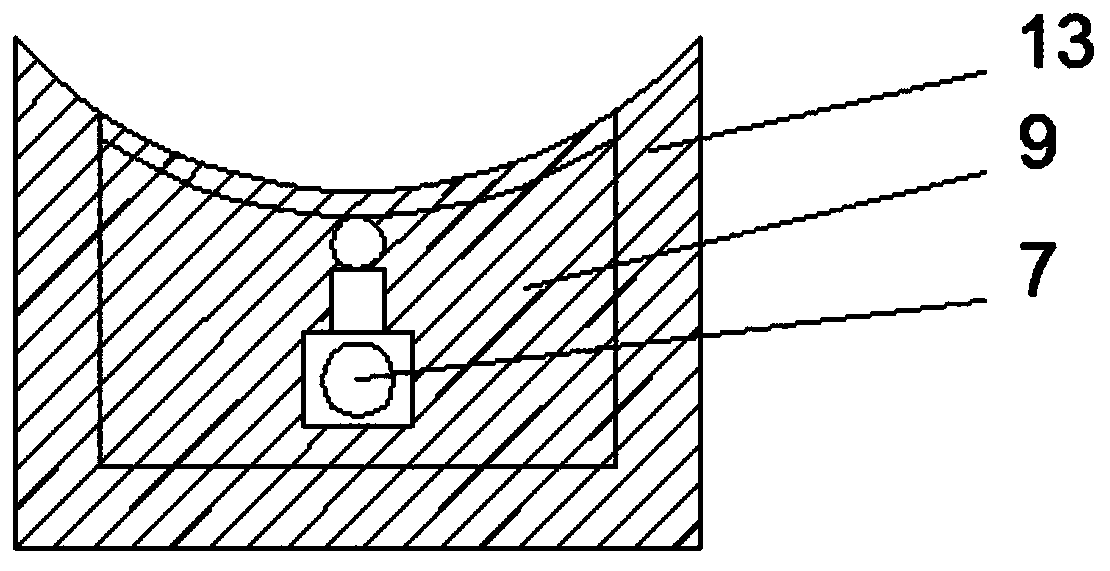 Shock absorber with displaced and inversed straight structure