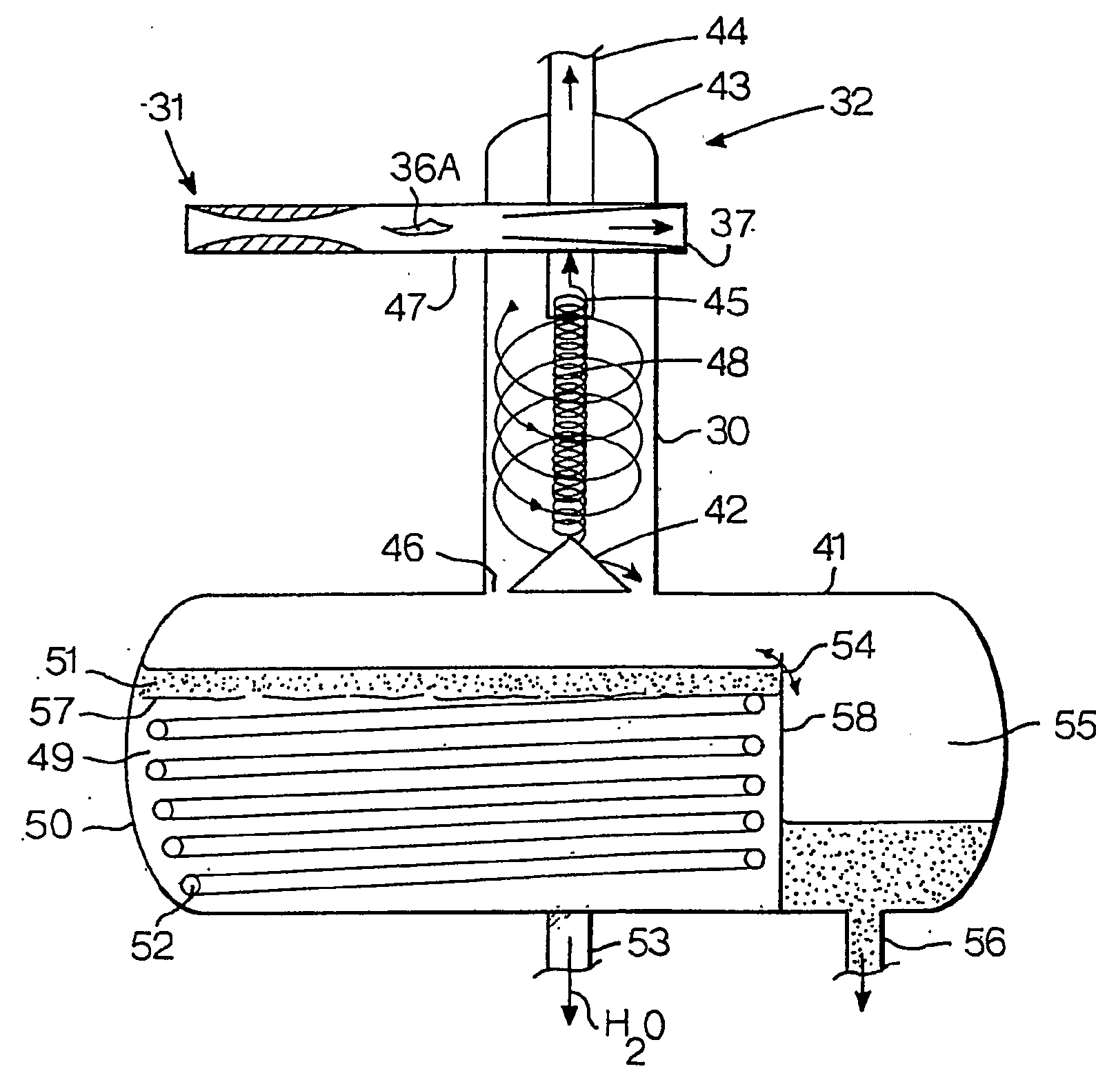 Multistage fluid separation assembly and method