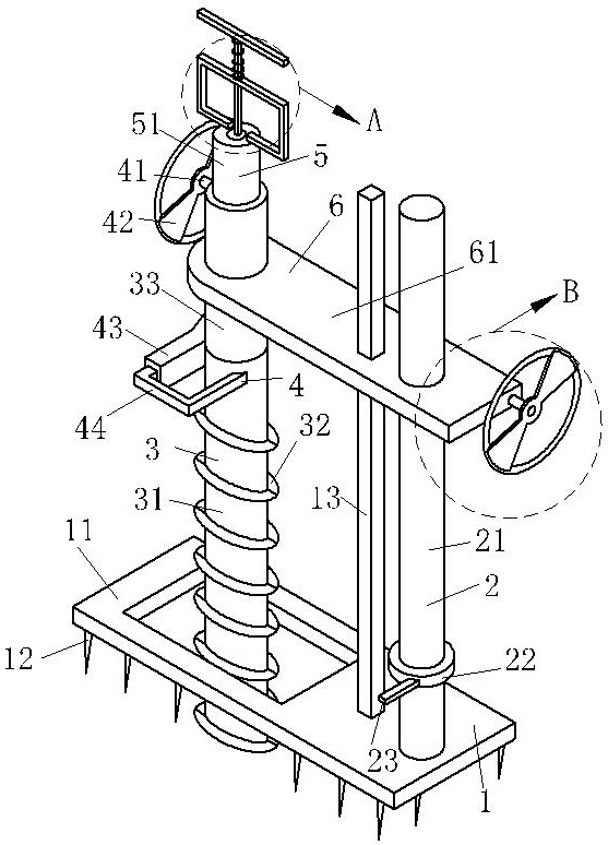 Soil sampling device convenient for rapid sampling