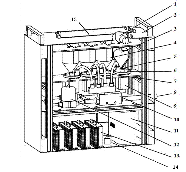 Funnel suction nozzle type dust generator