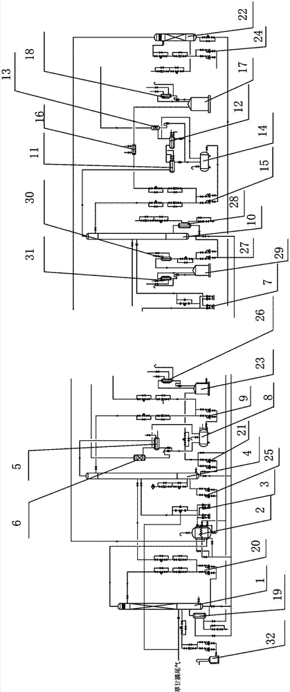 Equipment and process for recovering glyphosate solvent during production with glycine method