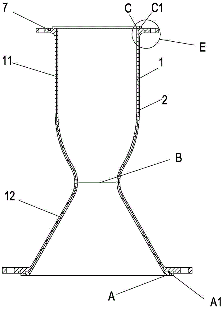 Manufacturing method of liquid-propellant rocket engine combustion chamber