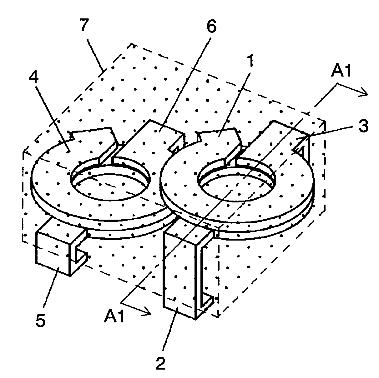 Multiple choke coil and electronic equipment using the same