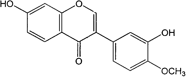 Application of calycosin in preparation of immunity inhibitors