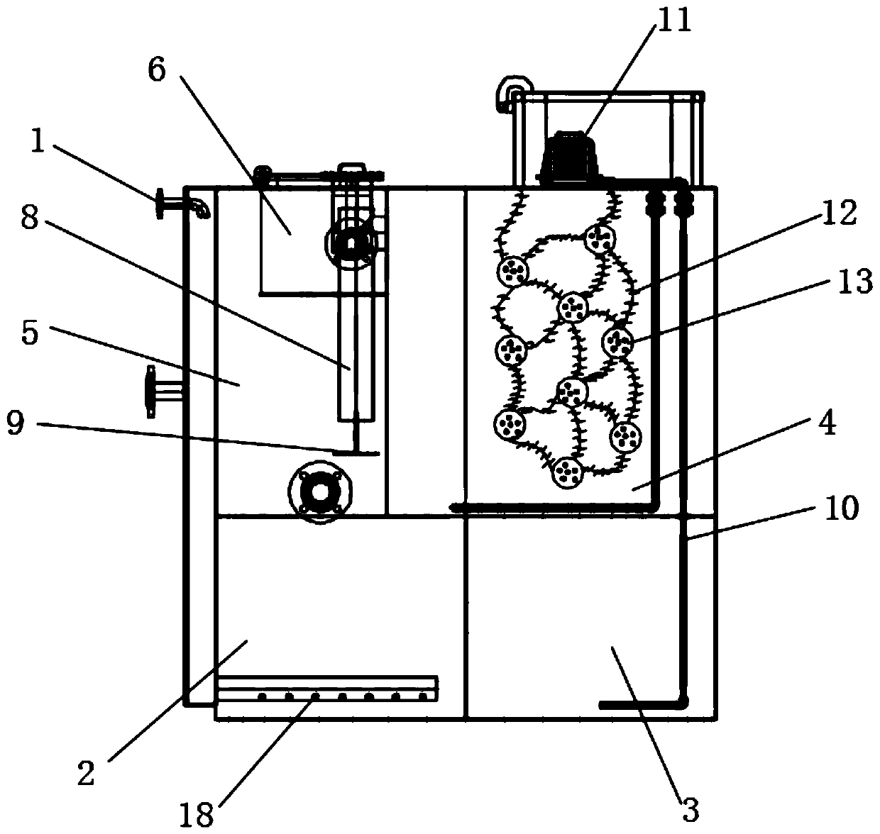 Rural sewage treatment integrated device