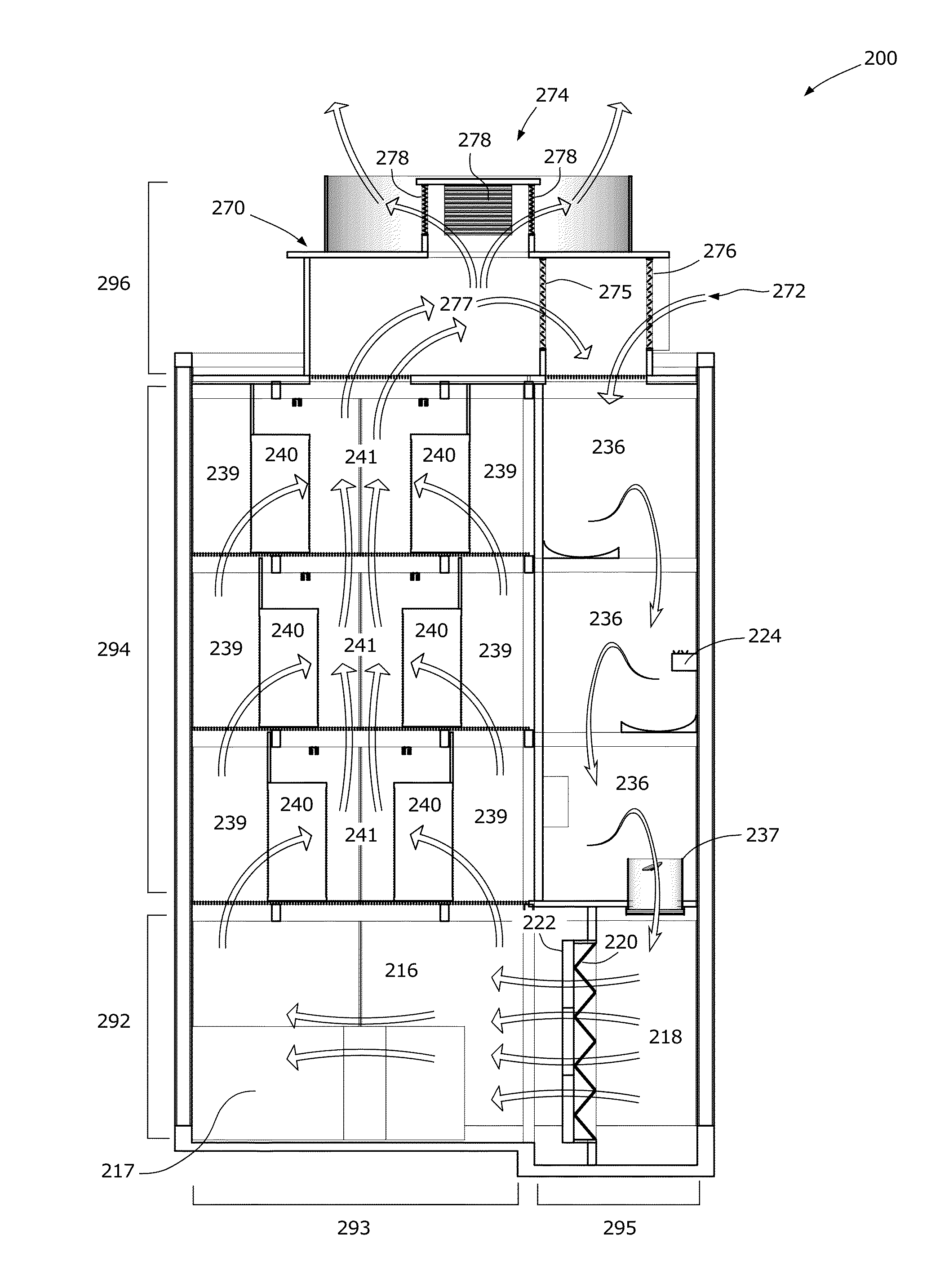 Prefabricated vertical data center modules and method of large-scale deployment