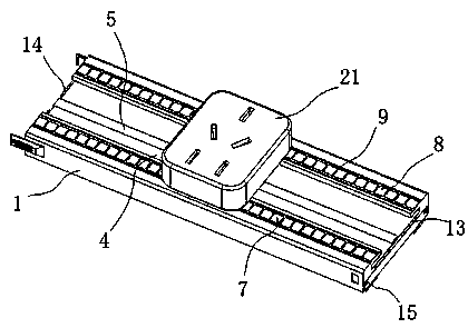 Slide rail type socket convenient to connect