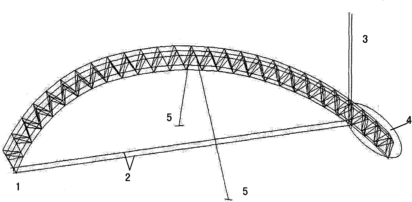 Prestressing method for installing large-span double-layer latticed shell structure