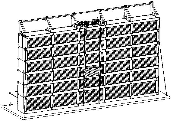 Outer hanging type novel intelligent and energy-saving efficient three-dimensional parking garage