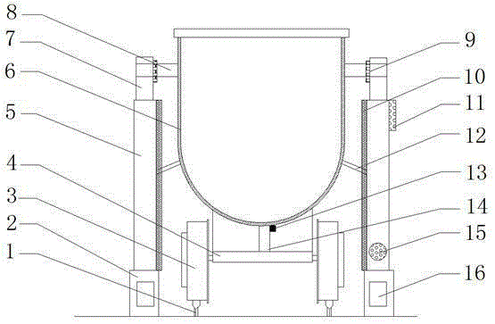 Self-unloading mine car supporting mechanism