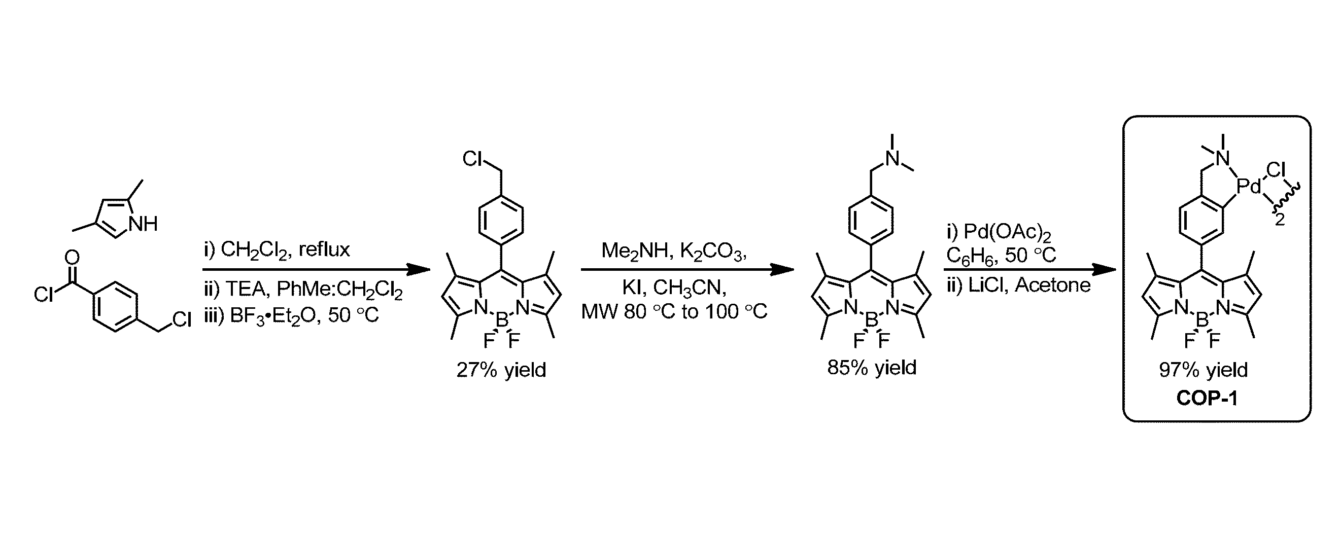 Reaction-based fluorescent probe for selective detection of carbon monoxide using metal-mediated carbonylation