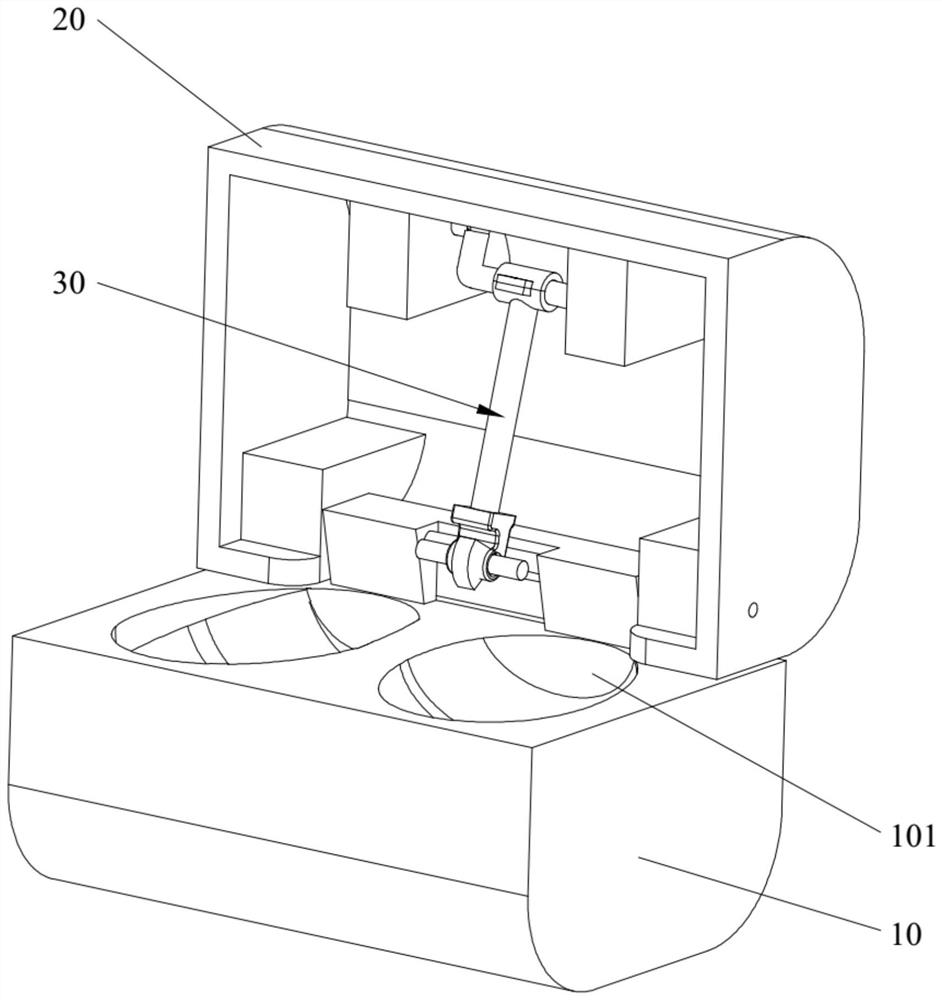 Hinge and earphone box