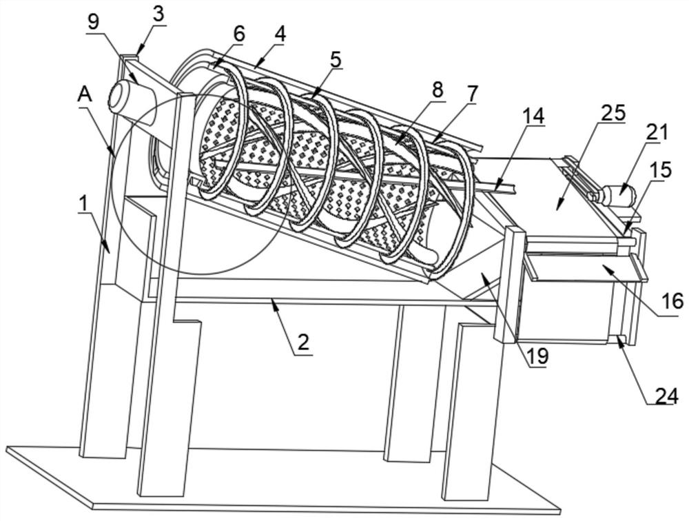 Double-barrel reverse-flow type environment-friendly sand washer with recovery function