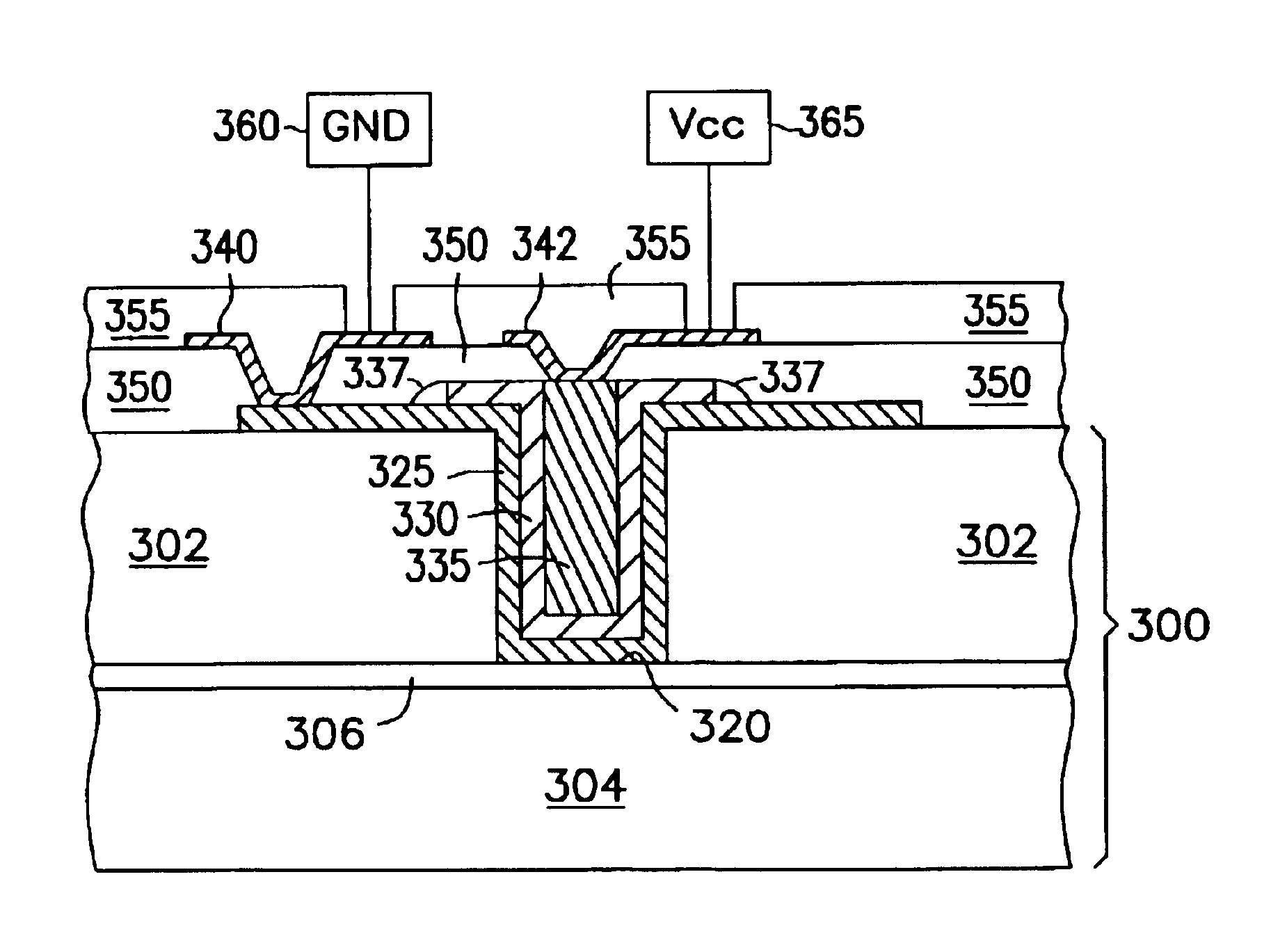 Self-aligned coaxial via capacitors