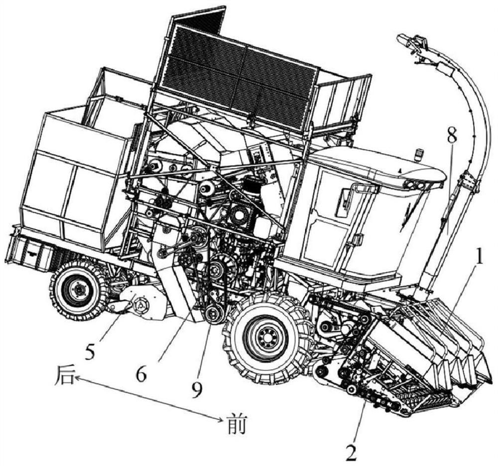 Straw processing system of stalk and ear harvesting type corn harvester