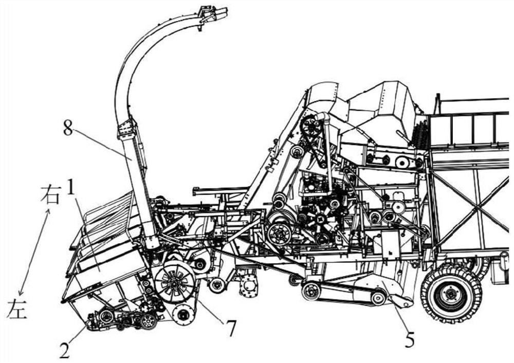 Straw processing system of stalk and ear harvesting type corn harvester