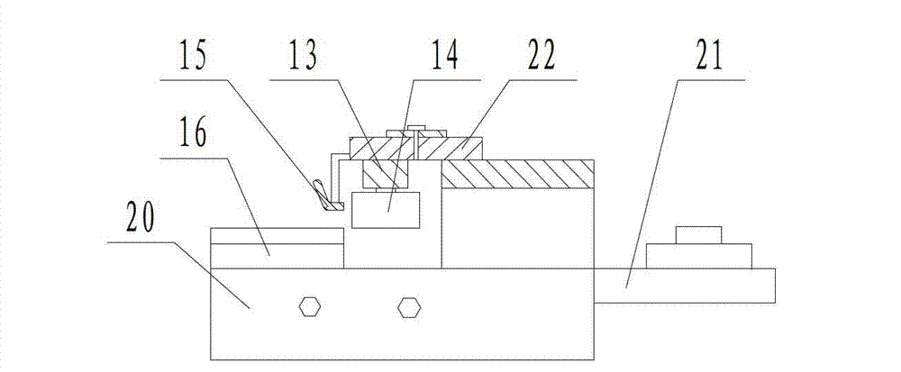 Volute iron printing side mark device