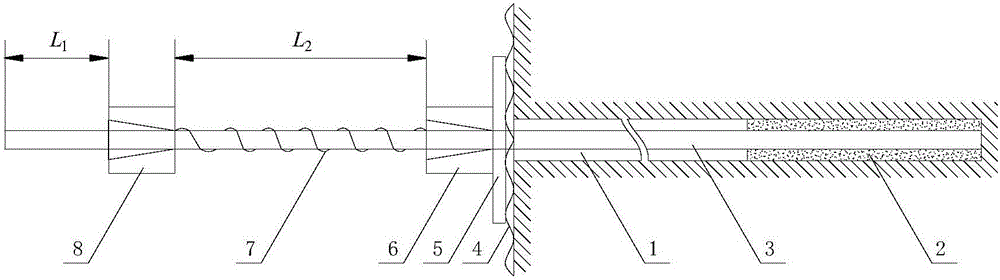 A simple small-increase resistance and large-deformation anchoring device and method