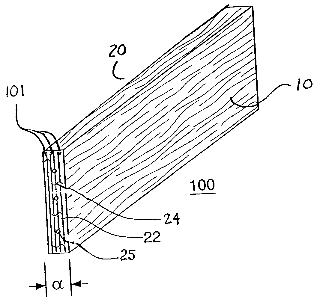 Cementitious exterior sheathing product having improved interlaminar bond strength