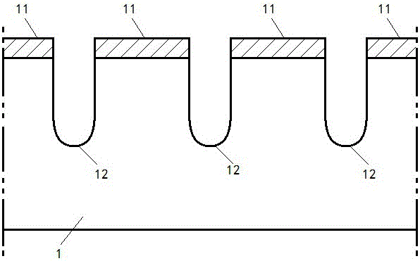 Groove-type MOS Schottky rectifier with deep grooves and T-POLY structure and manufacturing method thereof