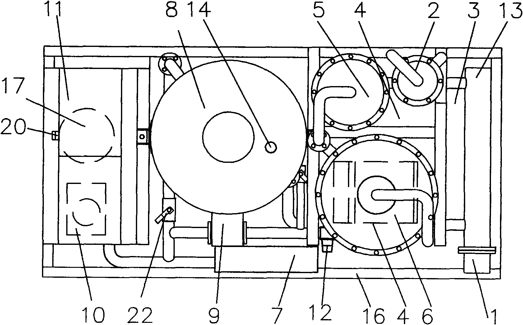 Purification and decoloration all-in-one machine of waste oil