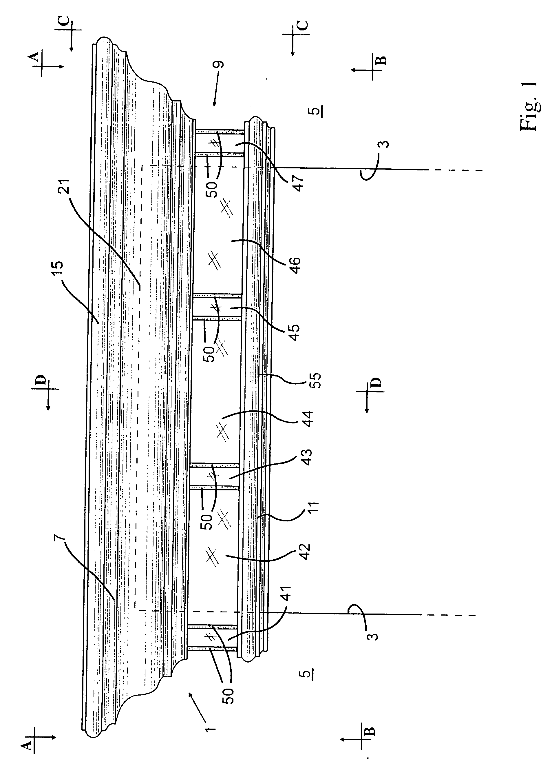 Wall-mounted light-transmissive structure