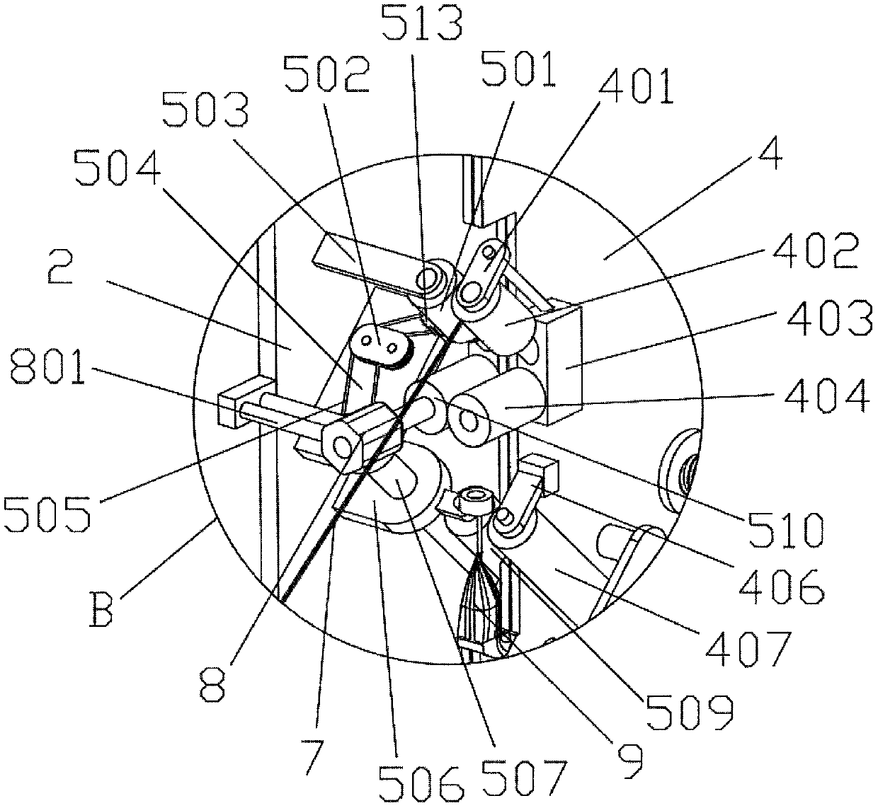 Small magnetic ring inductor winding device