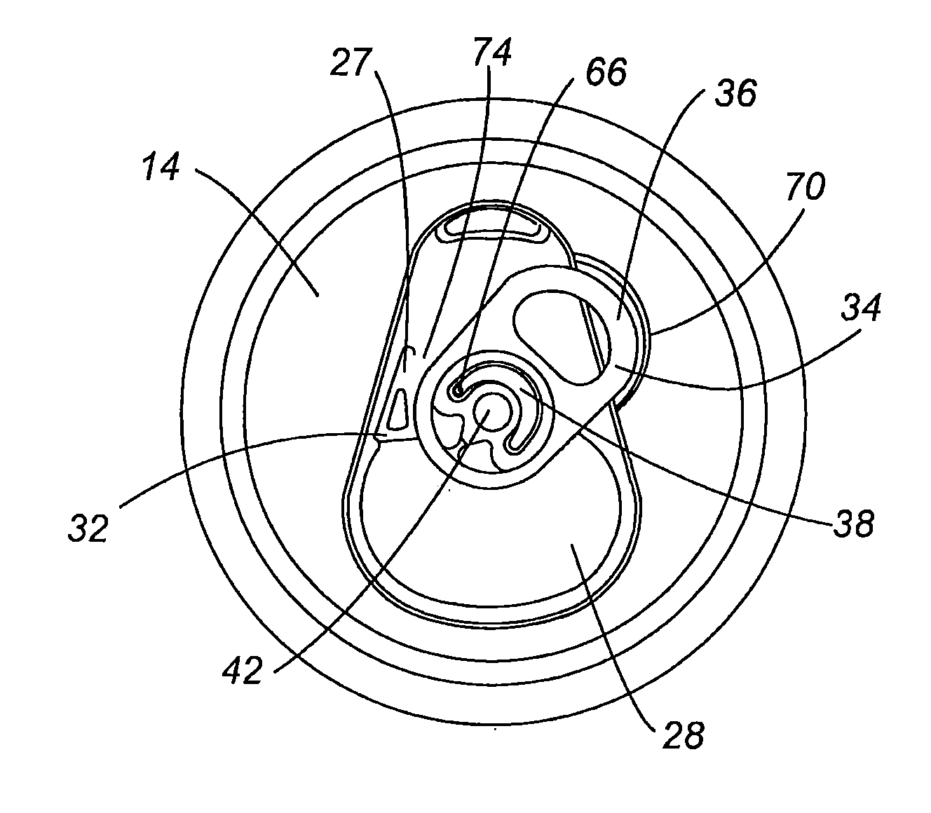 Container end closure with optional secondary vent opening