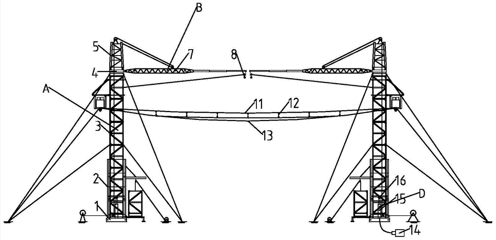 Hydraulic assembly span frame