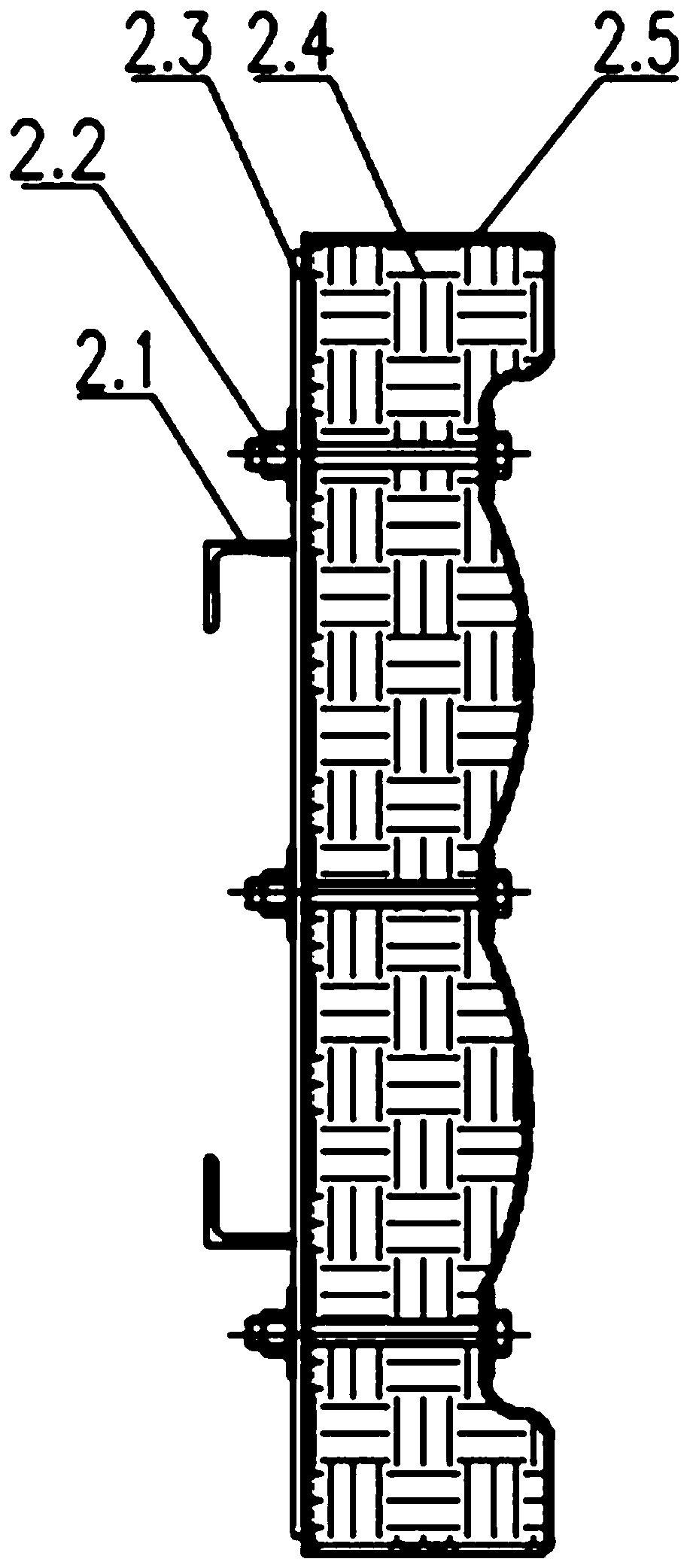 A high-temperature flue manhole door device