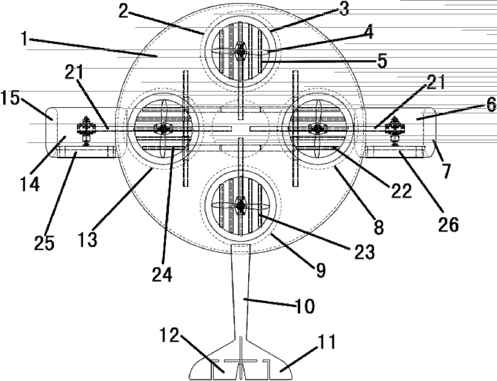 Distributed power multi-rotor VTOL (vertical take off and landing) aircraft and control method thereof