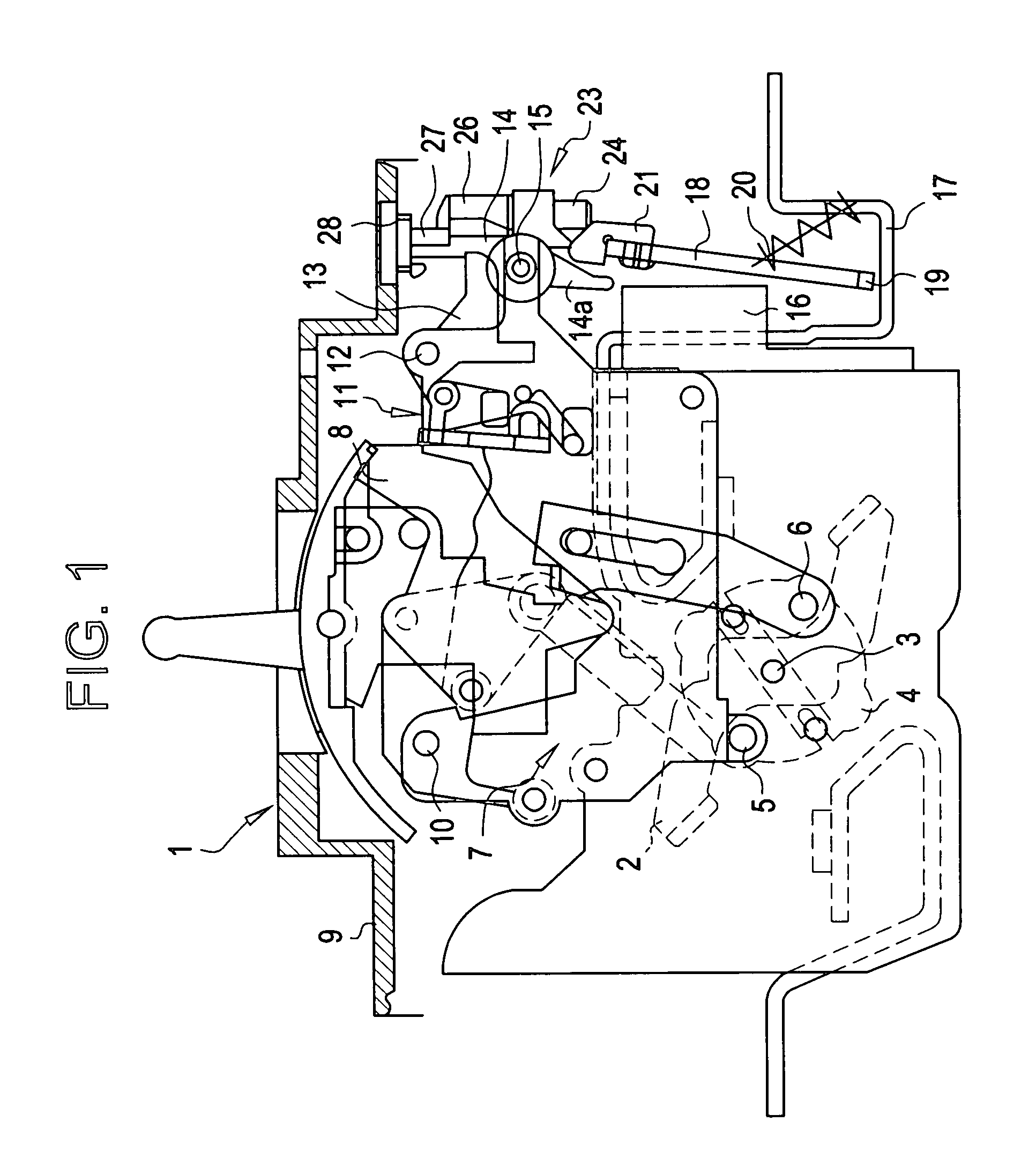 Magnetic device for a magnetic trip unit