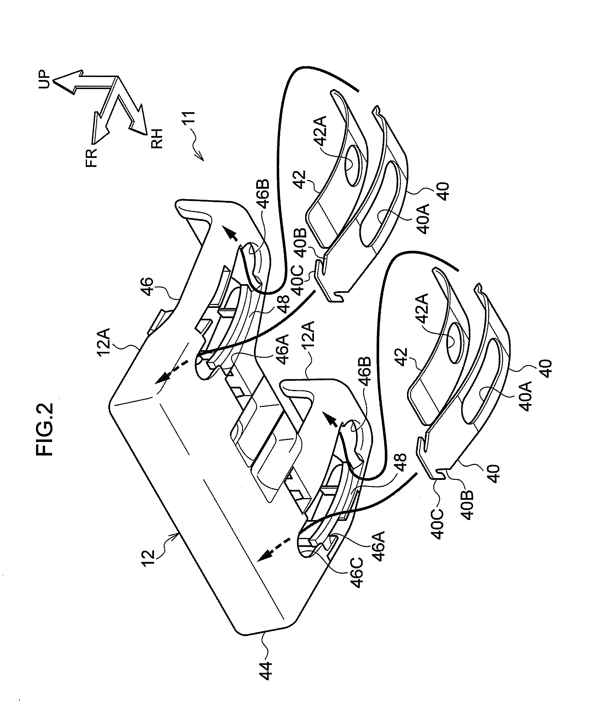 Headrest structure and headrest device