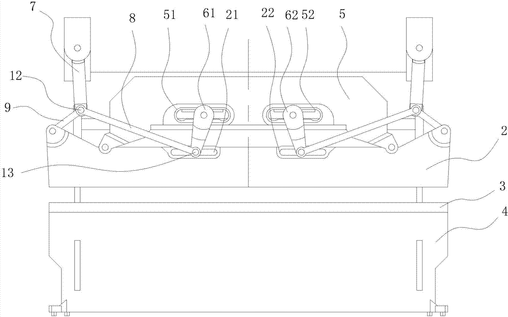 Deflection adaptive compensation type mechanical servo numerical control bending machine