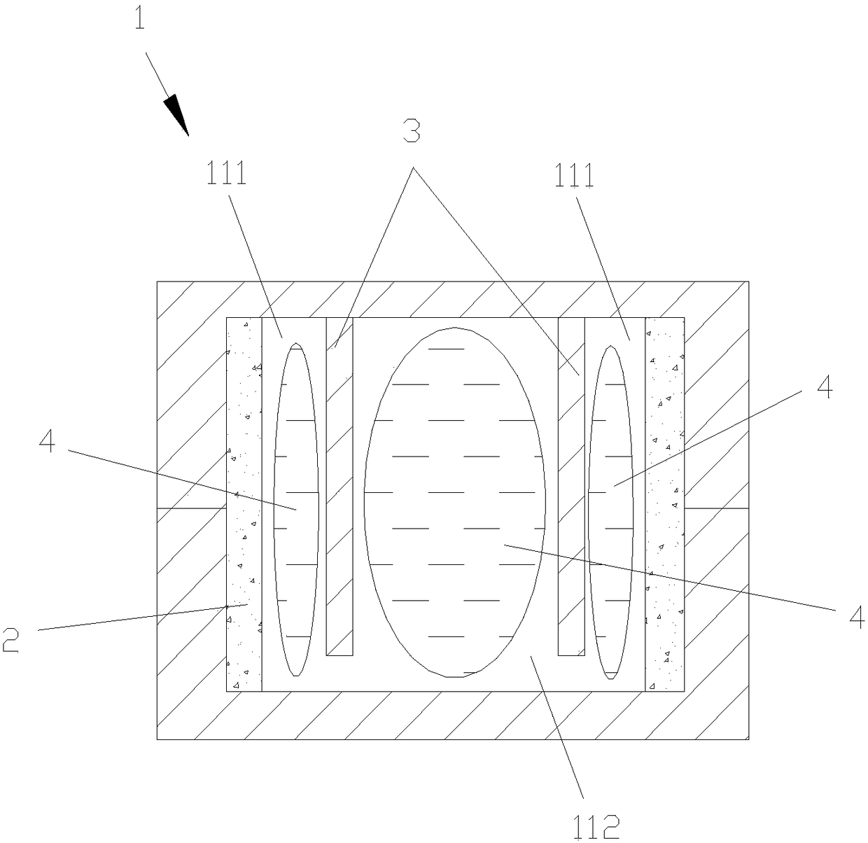 Groove sintering type porous layer composite liquid absorbing core heat column