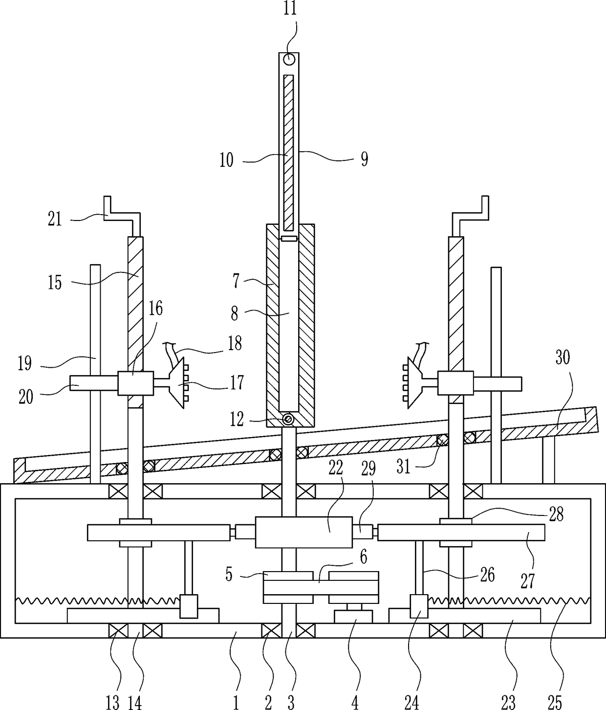 Rotation type coloring device for textile fabric