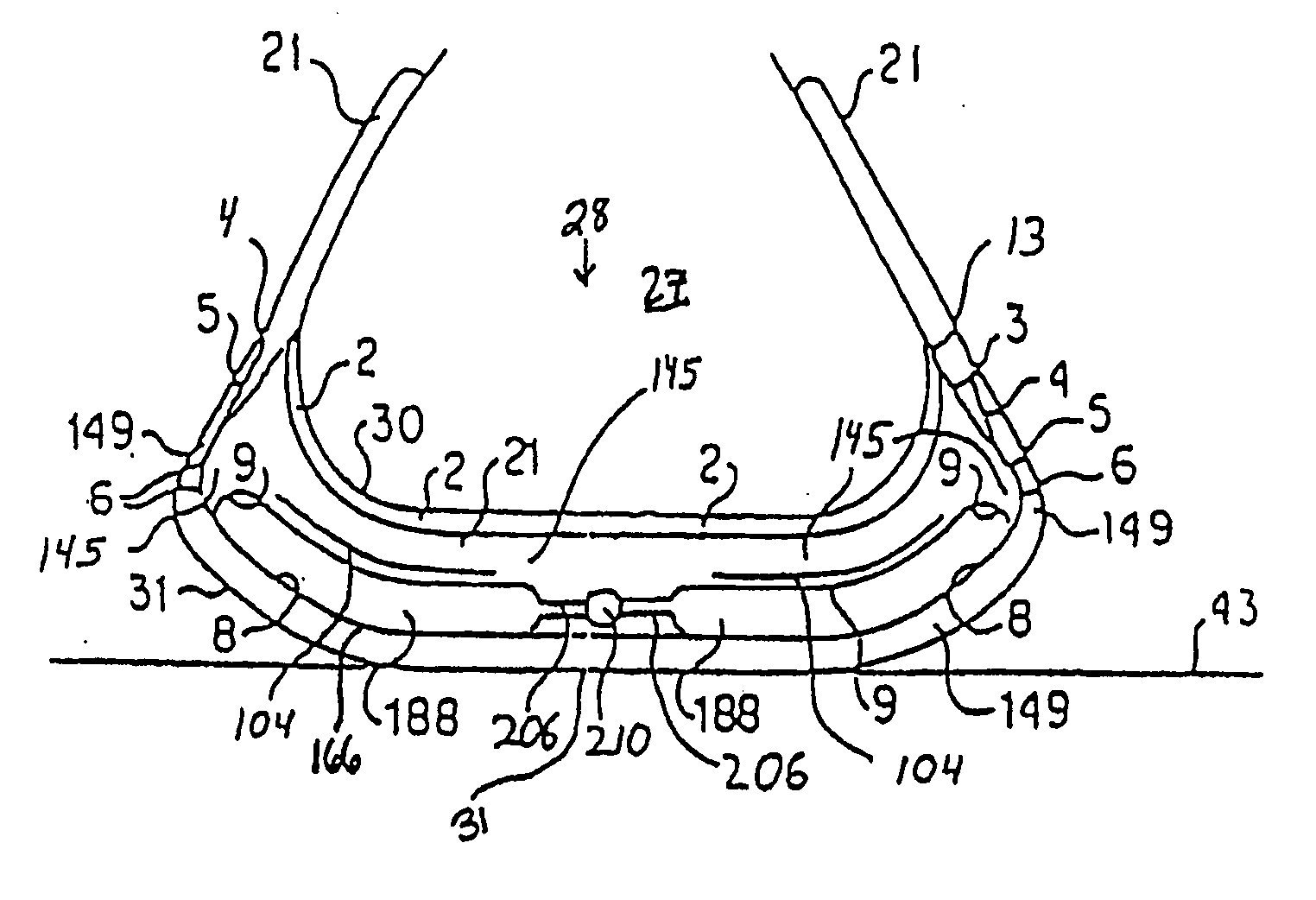 Devices with internal flexibility sipes, including siped chambers for footwear