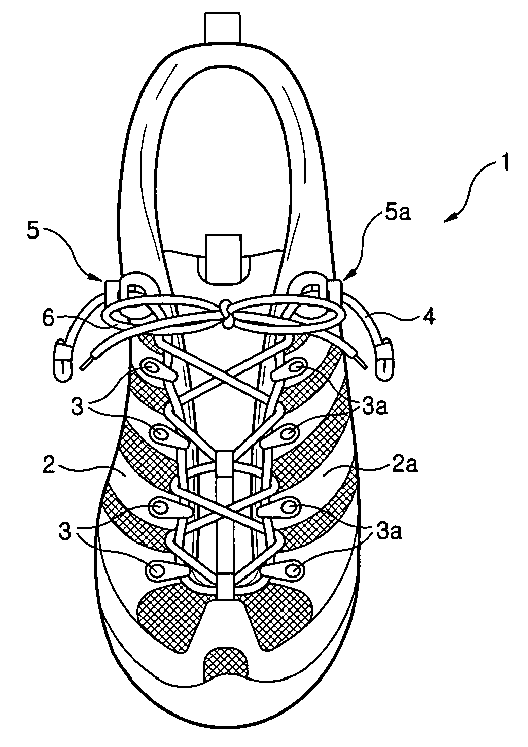 Shoelace tightening structure